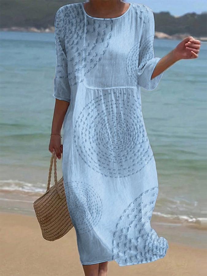 AMÉLIANE | Robe midi élégante à détails délicats