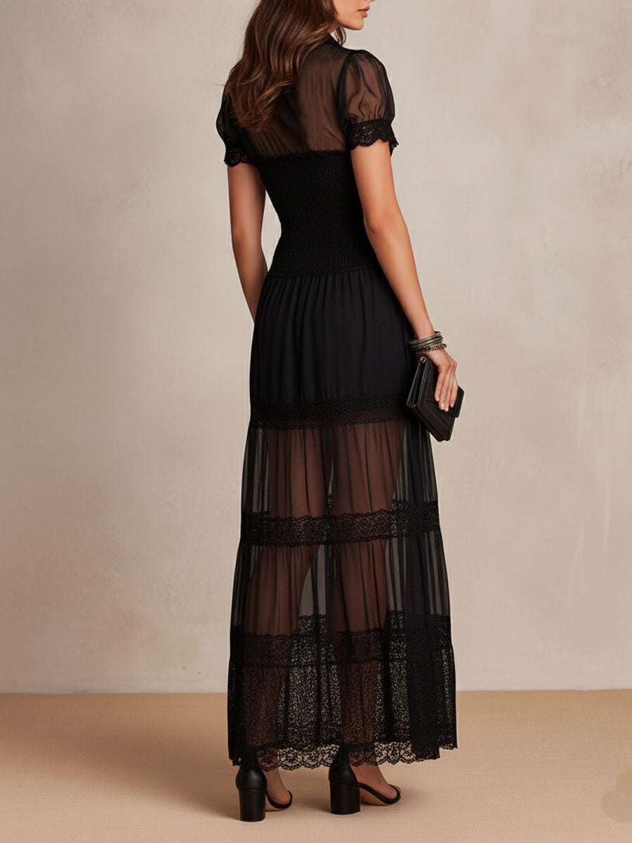 Adrienne | Robe Maxi Élégante en Dentelle