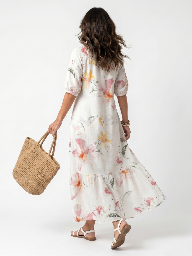 Éliane | Robe Maxi Fleurie Romantique