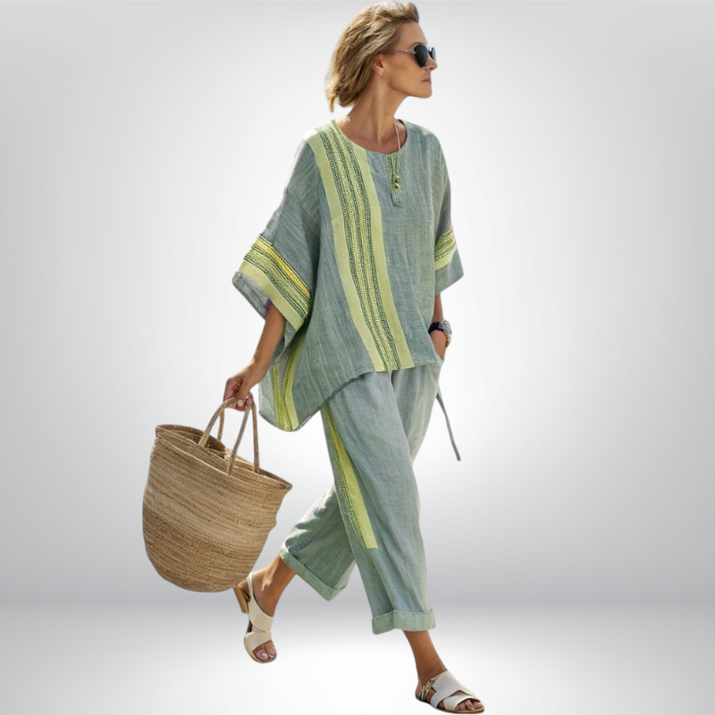 DAISY™ | Ensemble boho à rayures