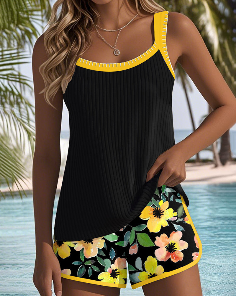 FRENNA | Ensemble Tankini Élégant en Deux Pièces