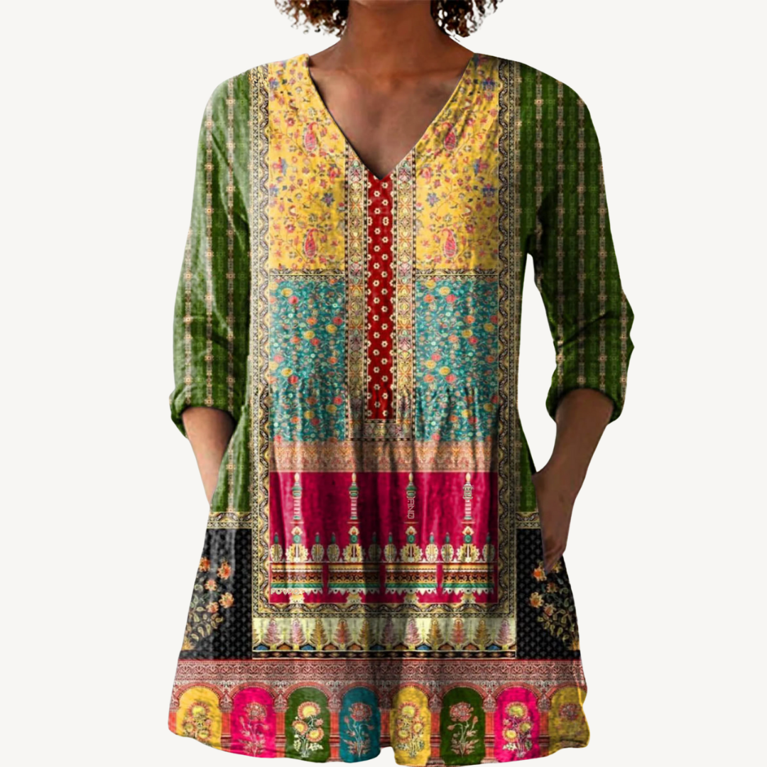 JACINDA™ | Blouse longue à col en V