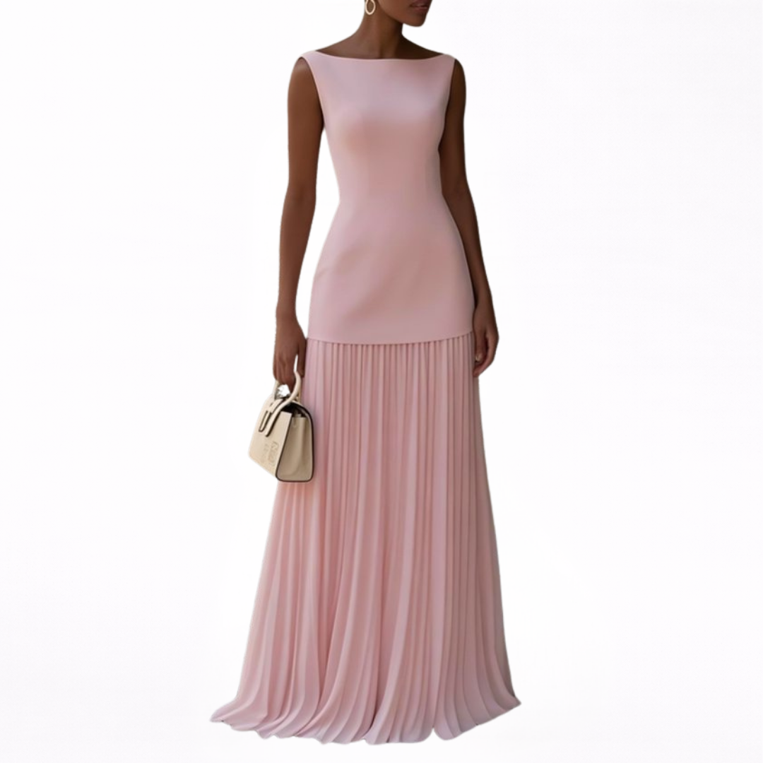 CELESTE | Robe Maxi Plissée