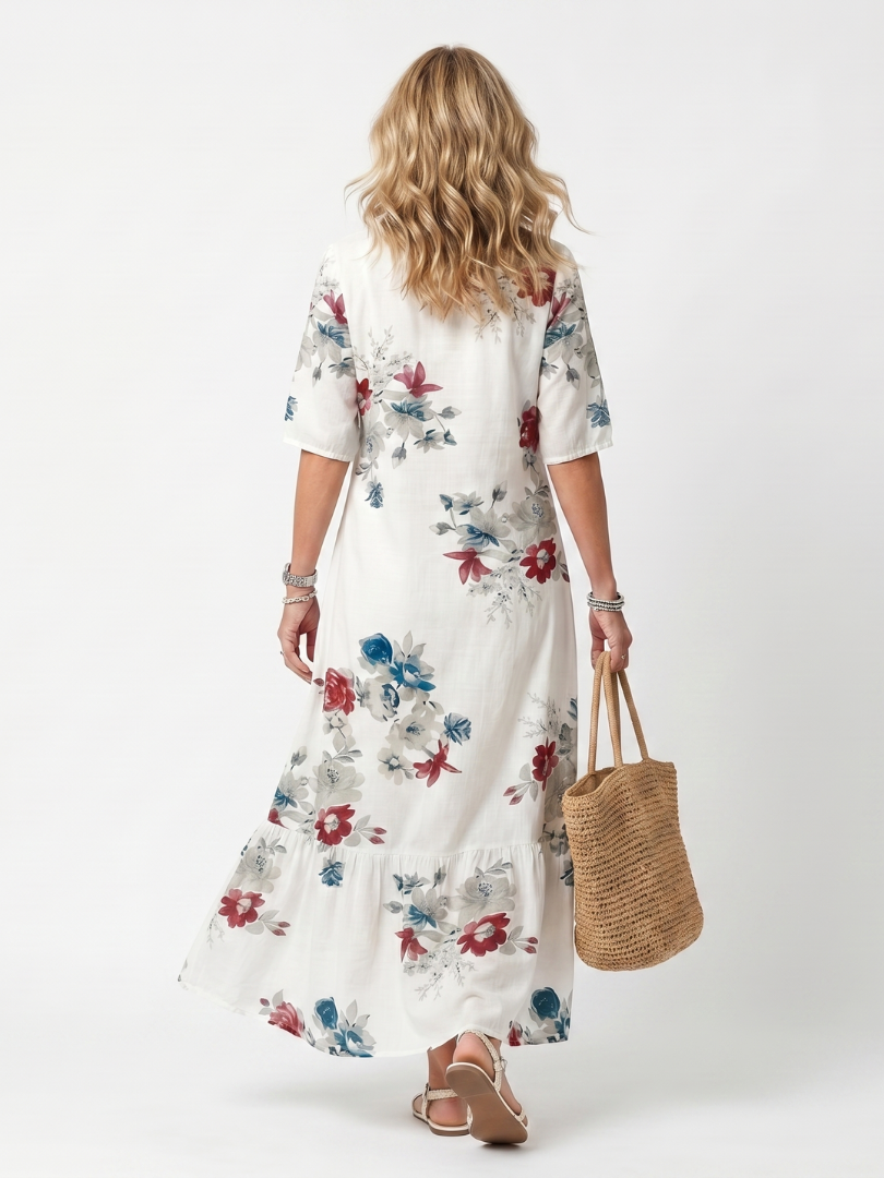 Rosalie | Robe Maxi Fleurie Romantique