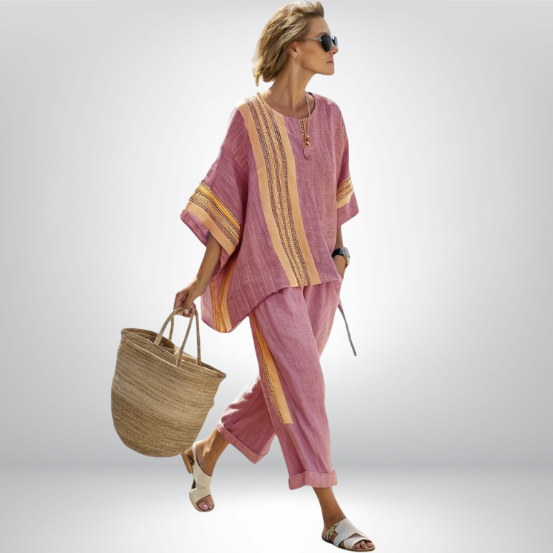 DAISY™ | Ensemble boho à rayures