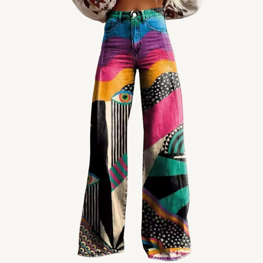TALIA™ | Pantalons Évasés Boho Chic