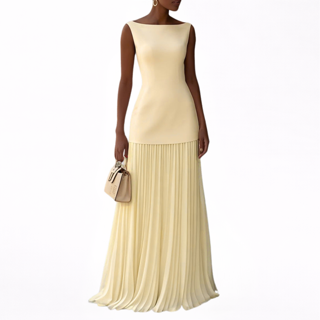 CELESTE | Robe Maxi Plissée