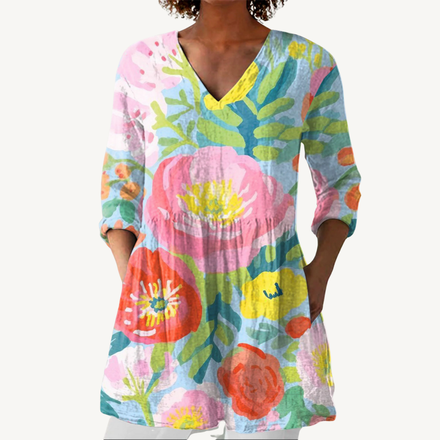 JULIETTE™ | Blouse longue à col en V