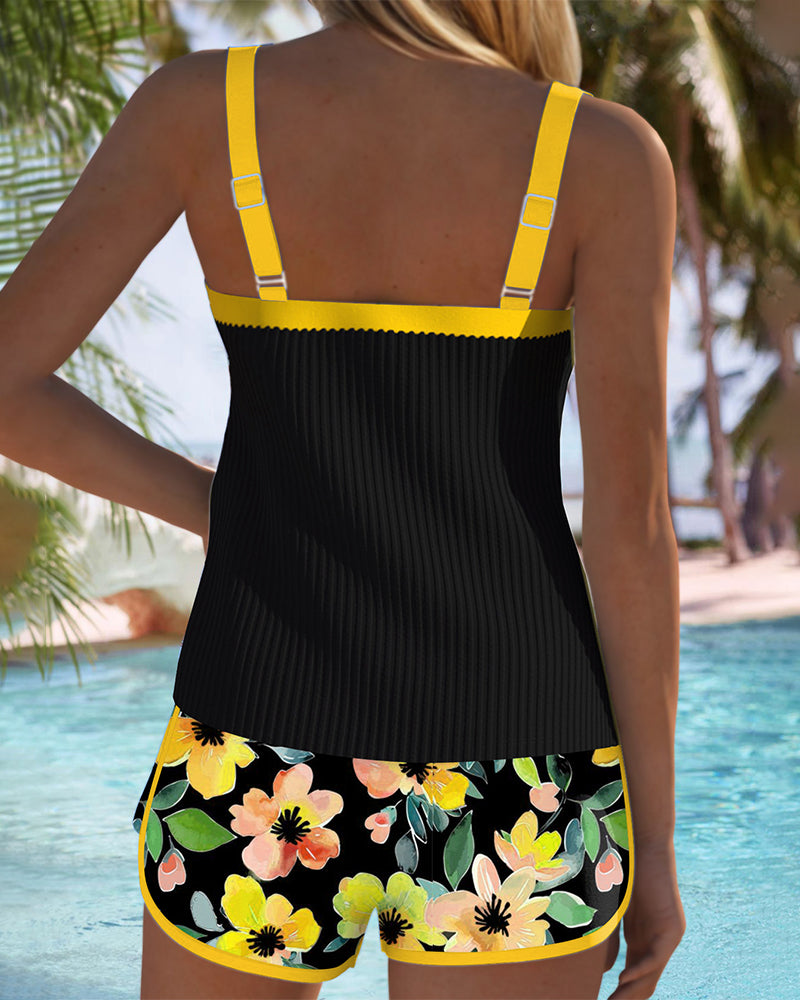 FRENNA | Ensemble Tankini Élégant en Deux Pièces