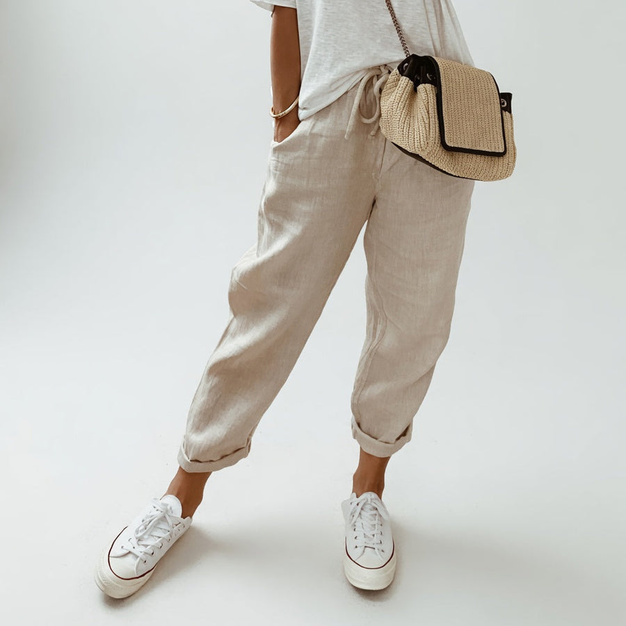 LUCIE | Pantalon fluide en mélange coton et lin