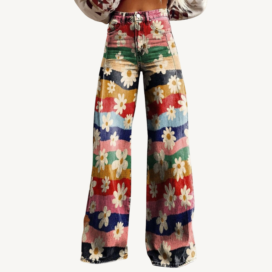 LÉON™ | Pantalon Floral Élégant