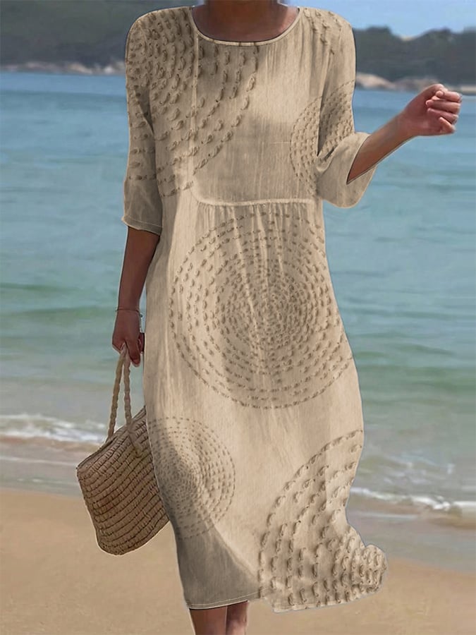 AMÉLIANE | Robe midi élégante à détails délicats