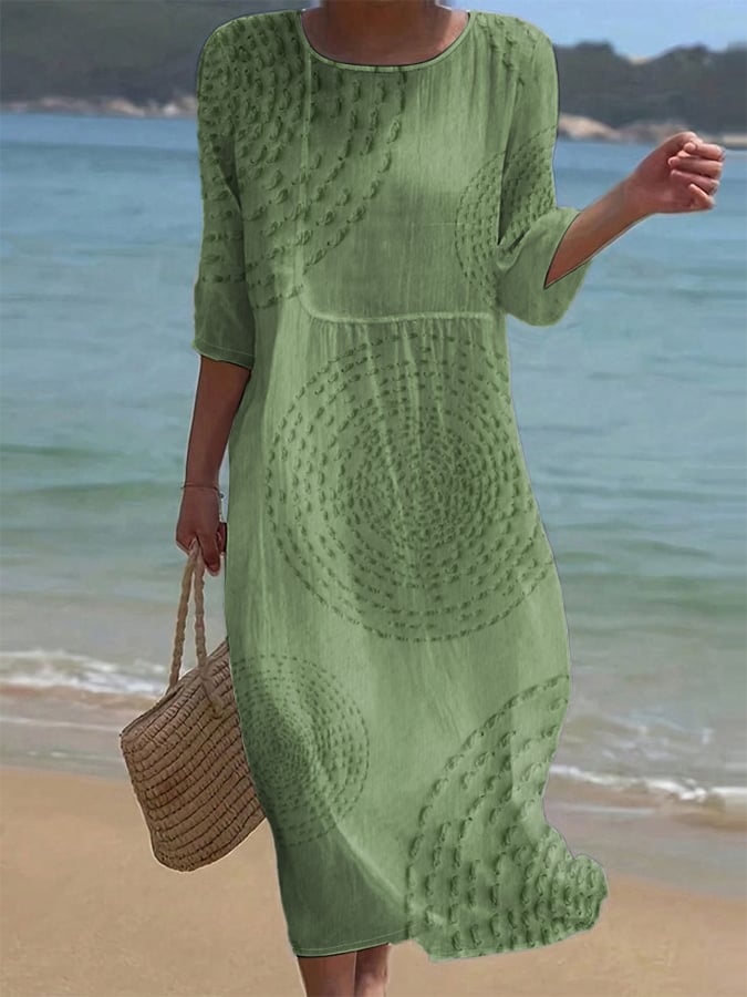 AMÉLIANE | Robe midi élégante à détails délicats