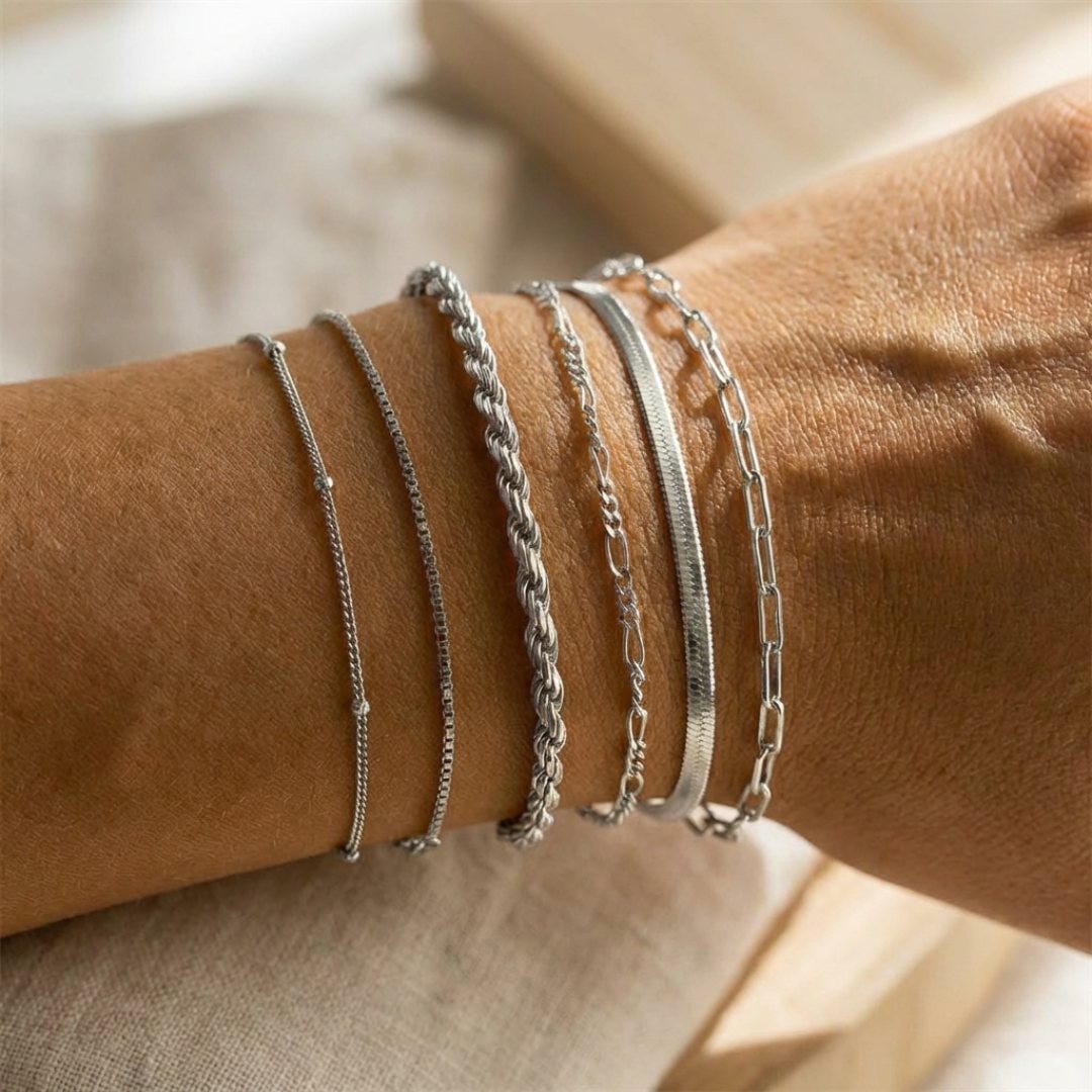 Ensemble de Bracelets Cubains Boho Rétro
