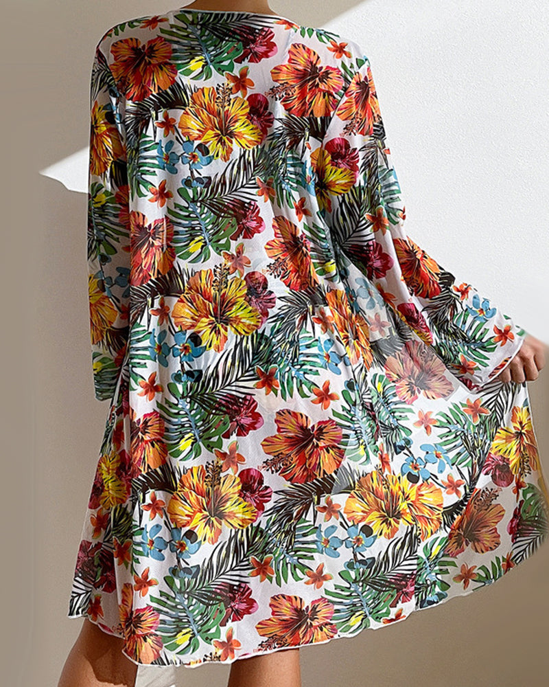 GLENDA | Bikini avec jupe fleurie
