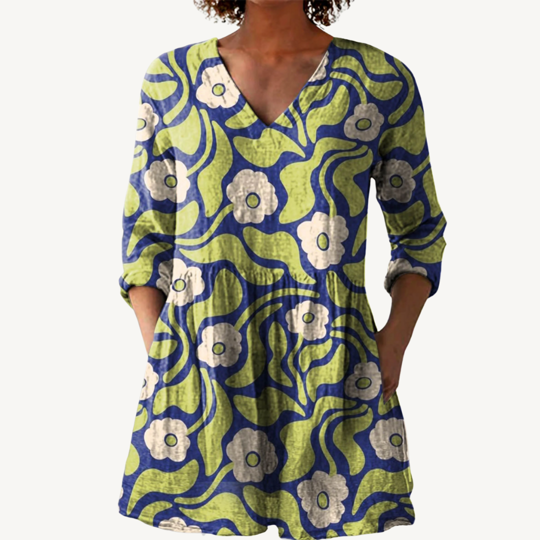 GALINA™ | Blouse longue à col en V