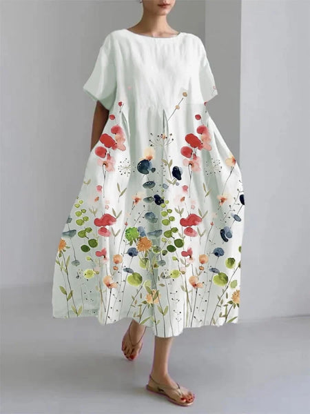 Liliane | Robe Maxi Fleurie Artistique
