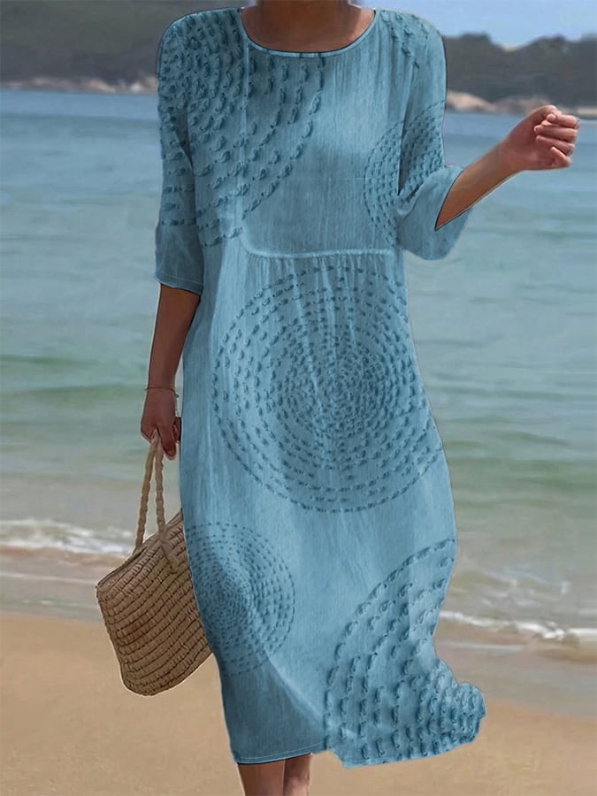 AMÉLIANE | Robe midi élégante à détails délicats
