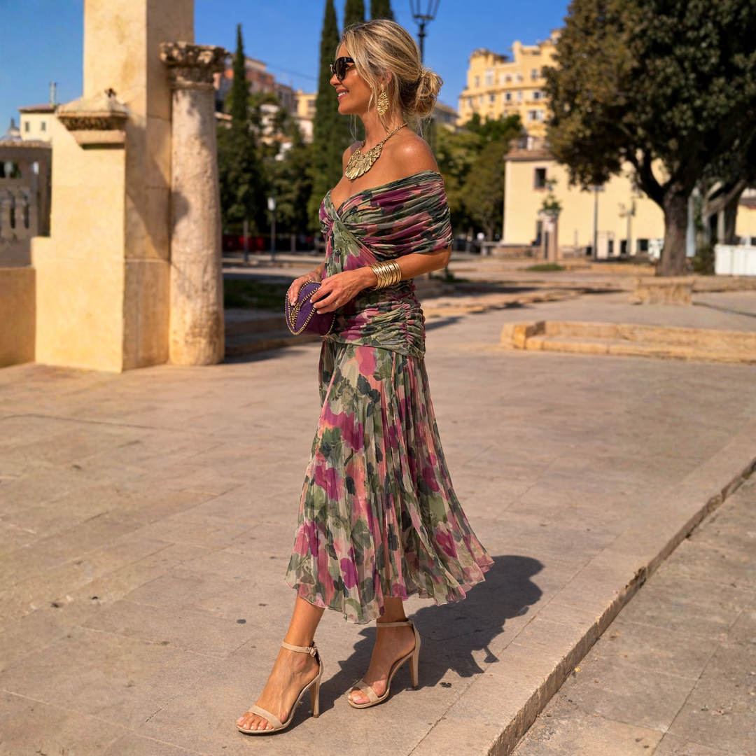 Lydia | Robe Maxi épaule dénudée