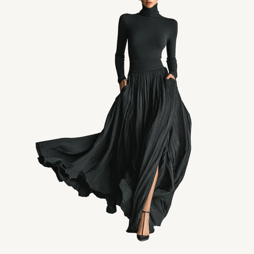 EVA™ | Ensemble Élégant avec Jupe Plissée