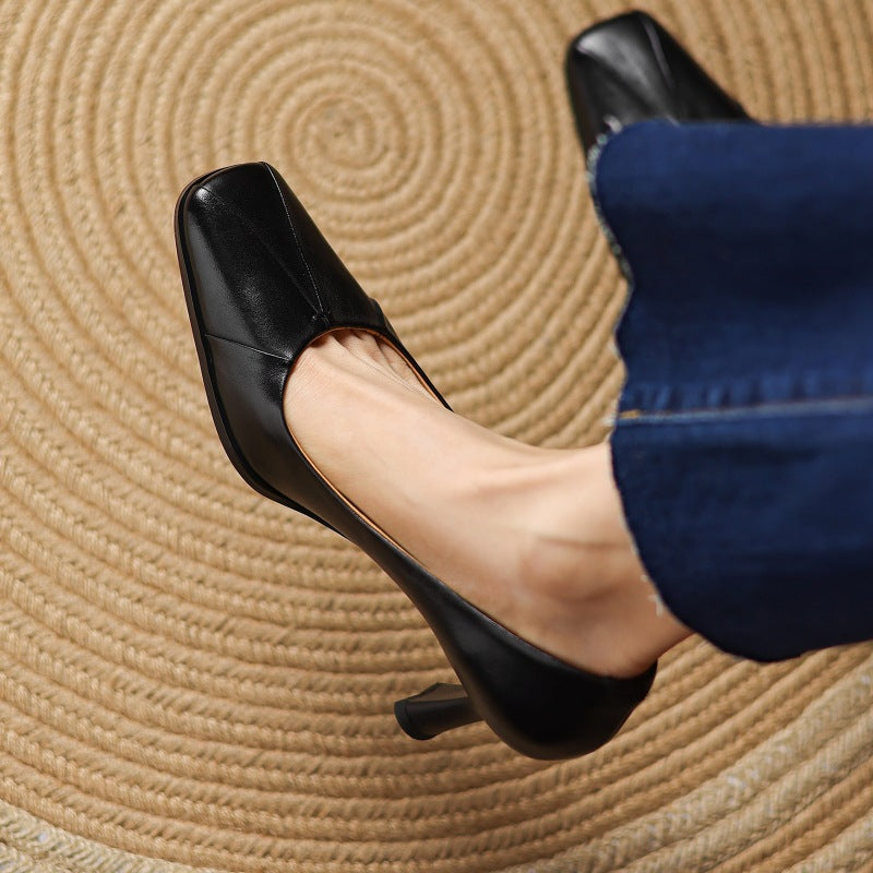 MARISOL | Escarpins en cuir avec bout carré