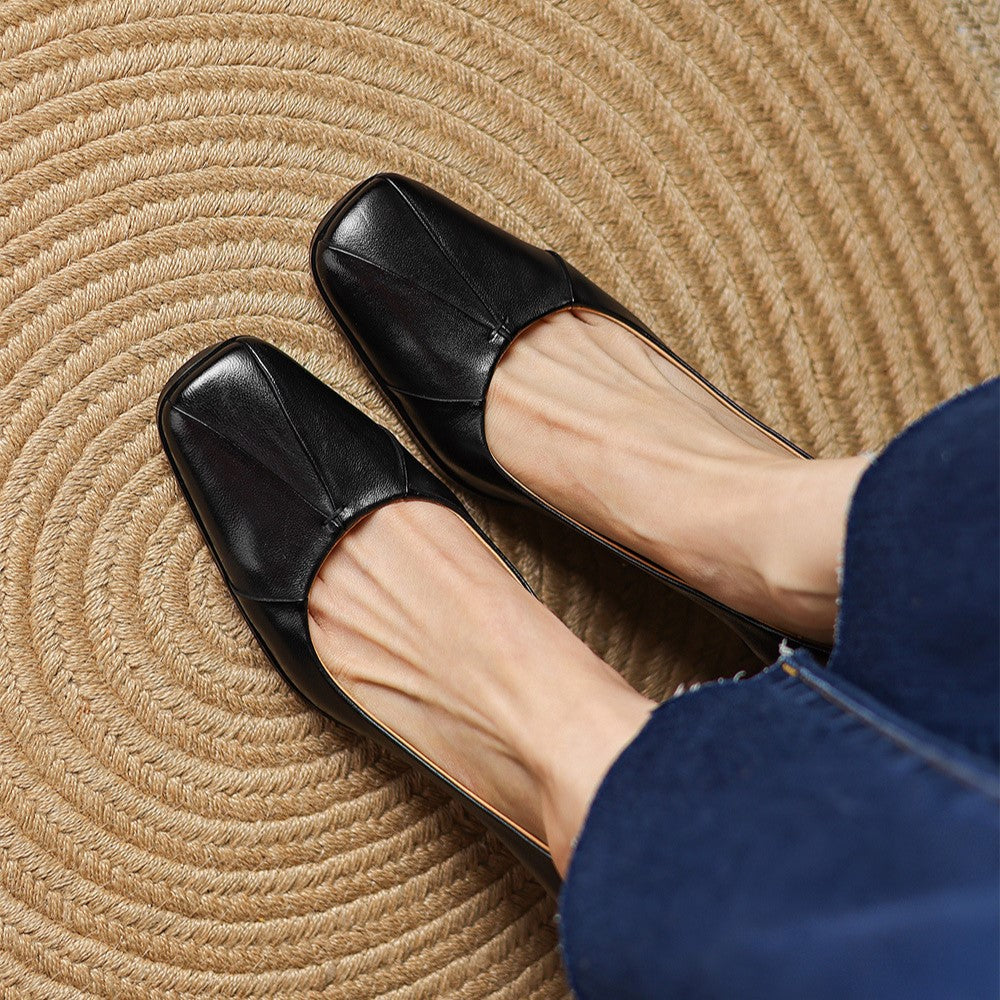 MARISOL | Escarpins en cuir avec bout carré