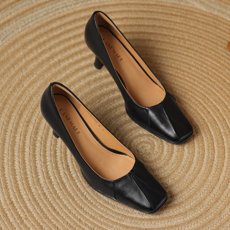 MARISOL | Escarpins en cuir avec bout carré