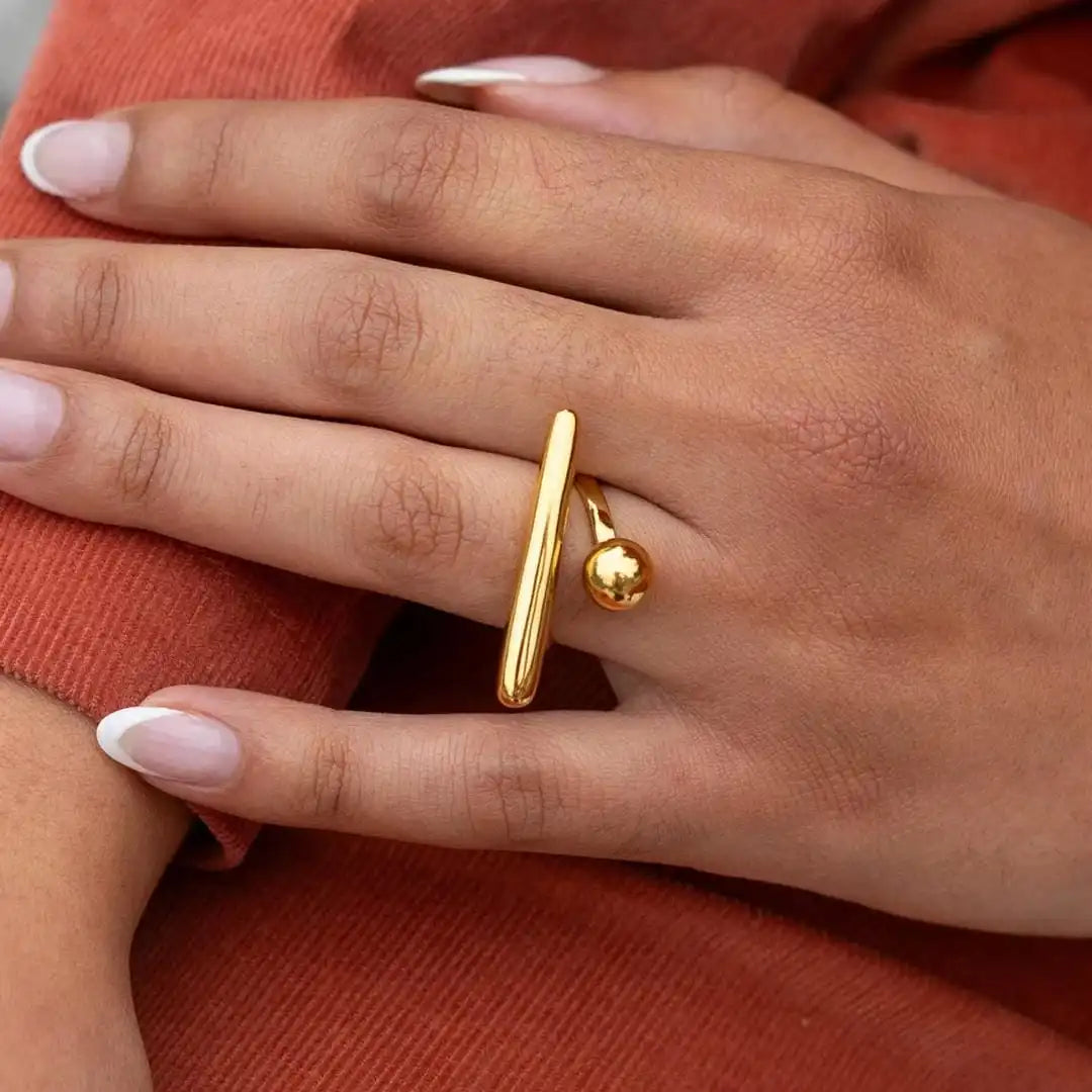Bague Ajustable Étoile en Or Intemporelle