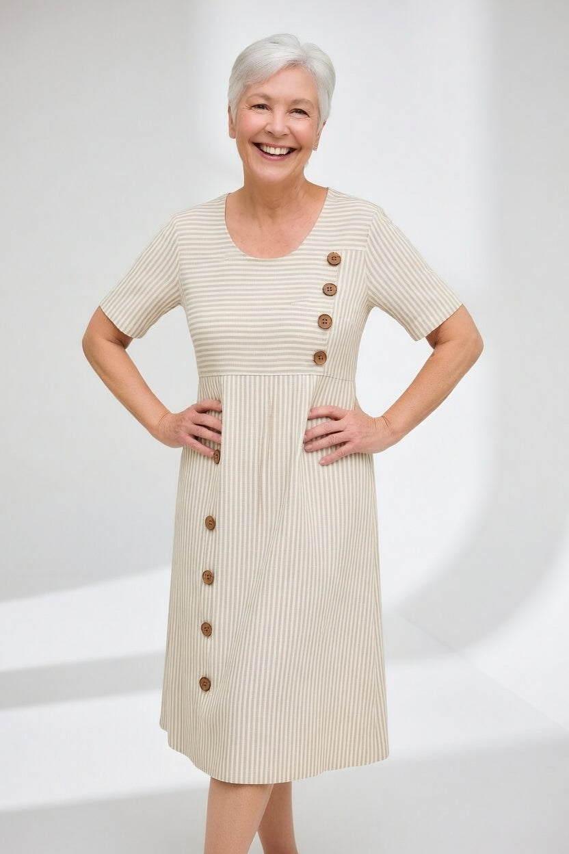 LINÉORA | Robe rayée fluide au charme estival