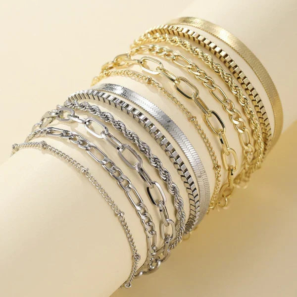 Ensemble de bracelets 5 pièces en or