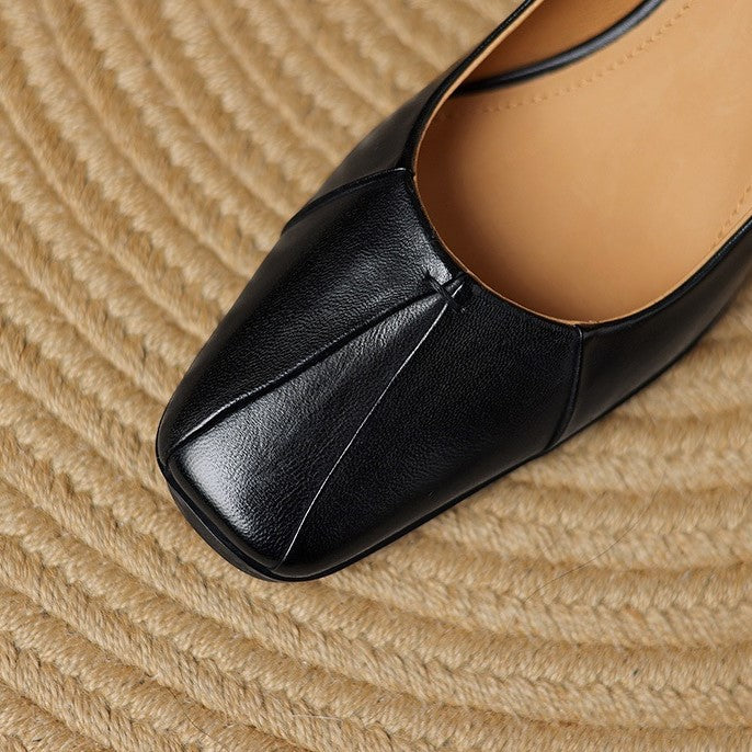 MARISOL | Escarpins en cuir avec bout carré