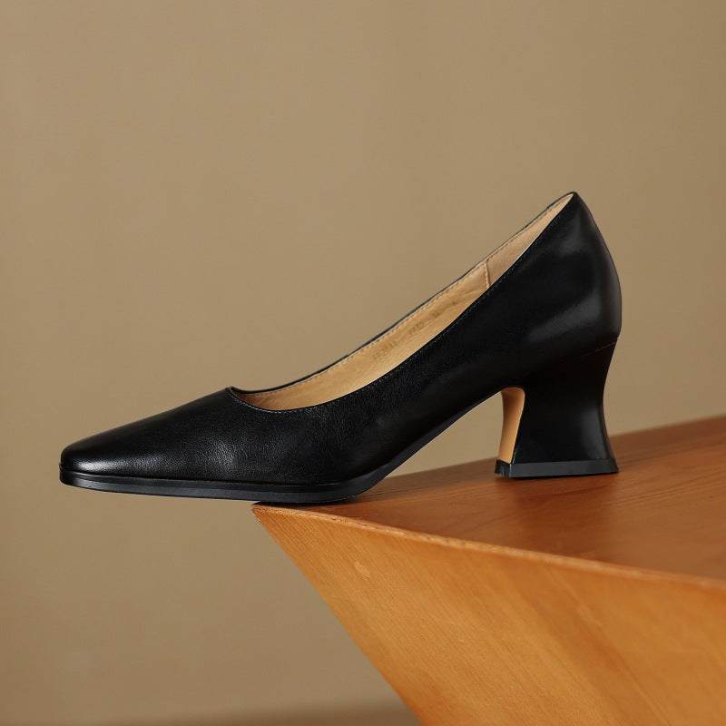ORIEL | Leder Quadrat Pumps
