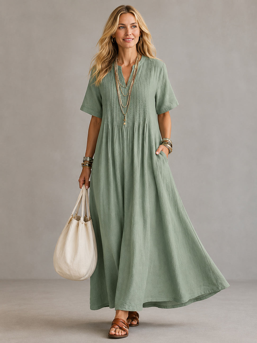 Évelyne | Robe Maxi Élégante