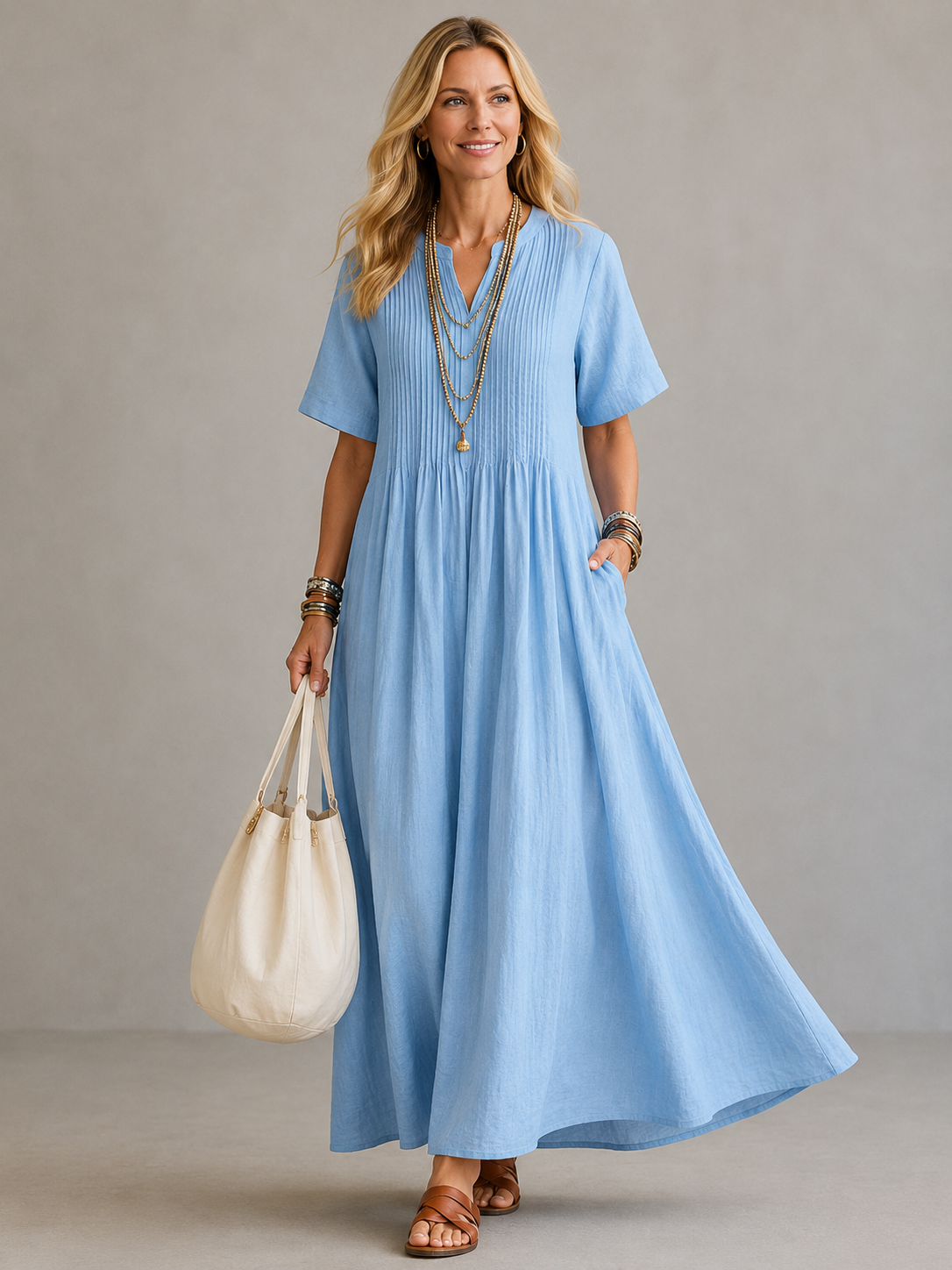 Évelyne | Robe Maxi Élégante