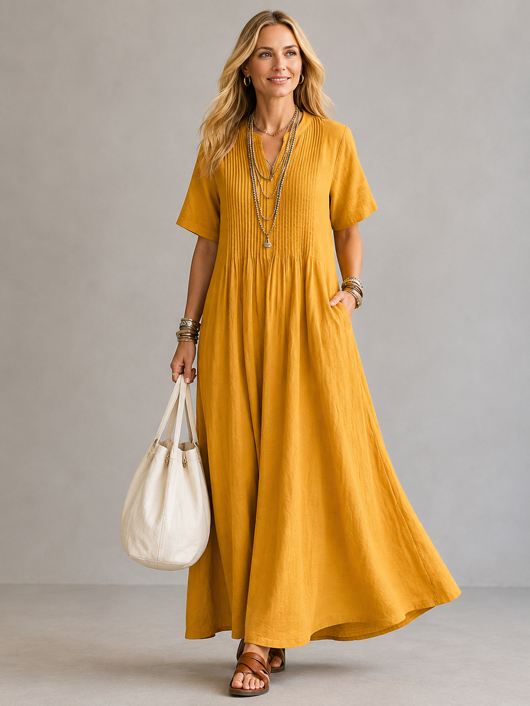 Évelyne | Robe Maxi Élégante