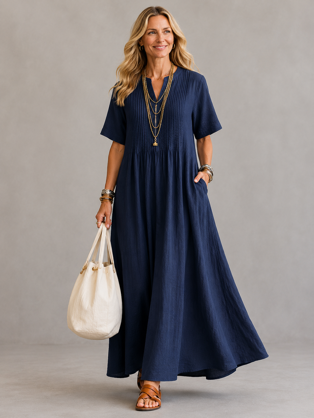 Évelyne | Robe Maxi Élégante