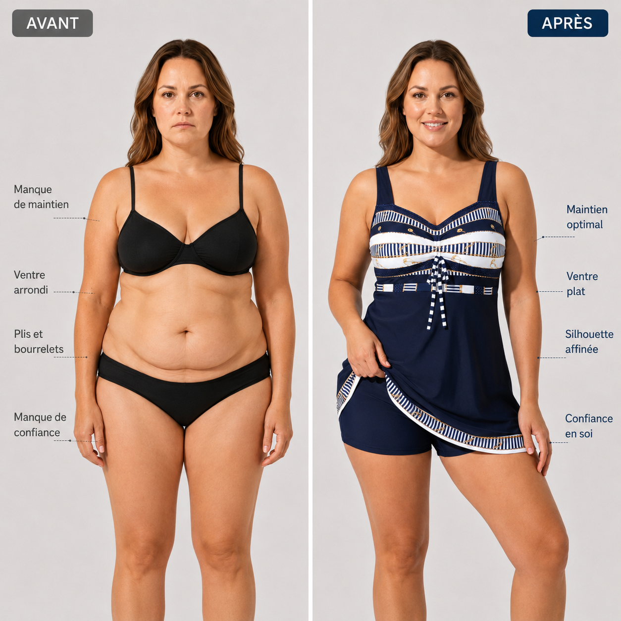NORA | Tankini Ventre Flatteur