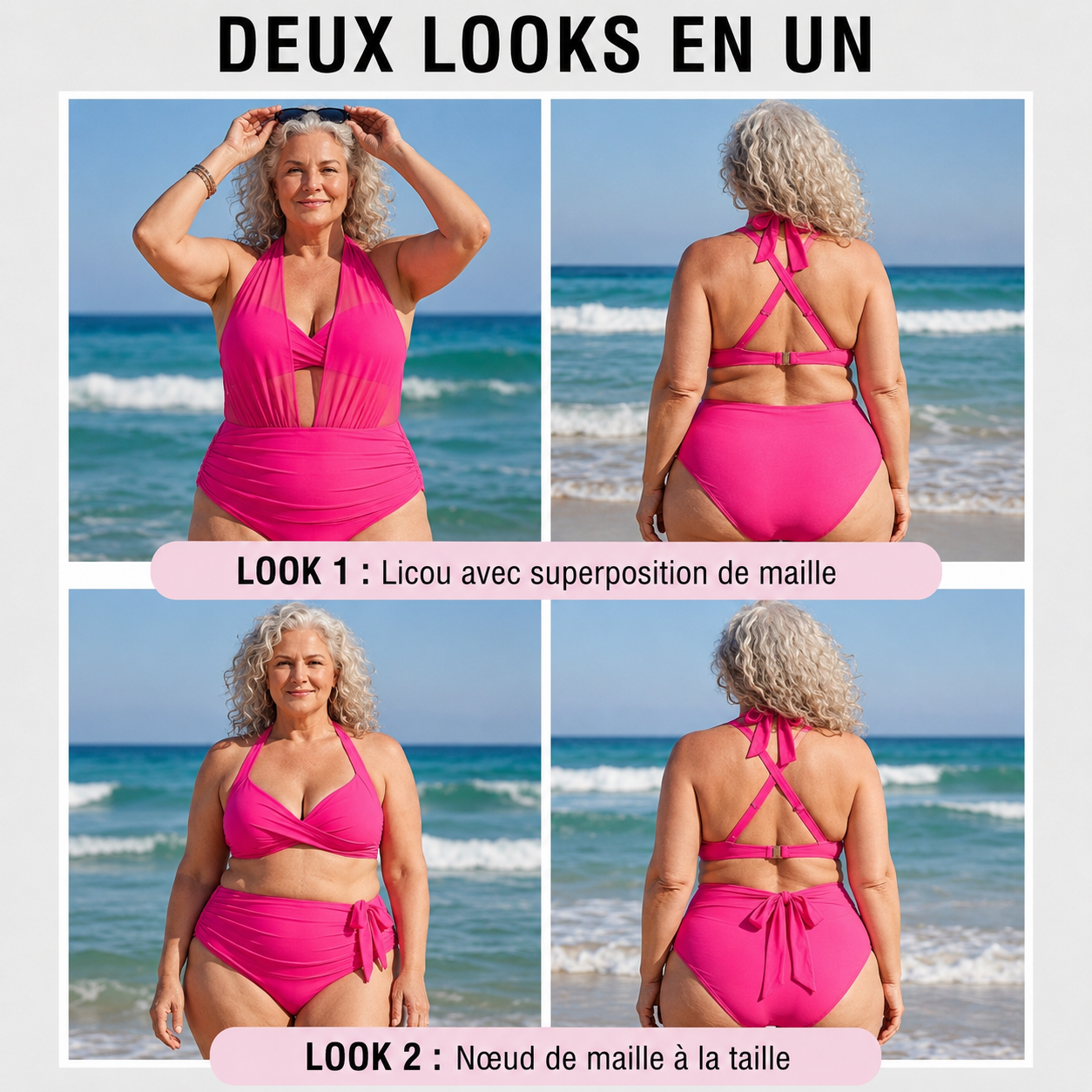 GINETTE | Bikini Gainant 2-en-1 Contrôle du Ventre