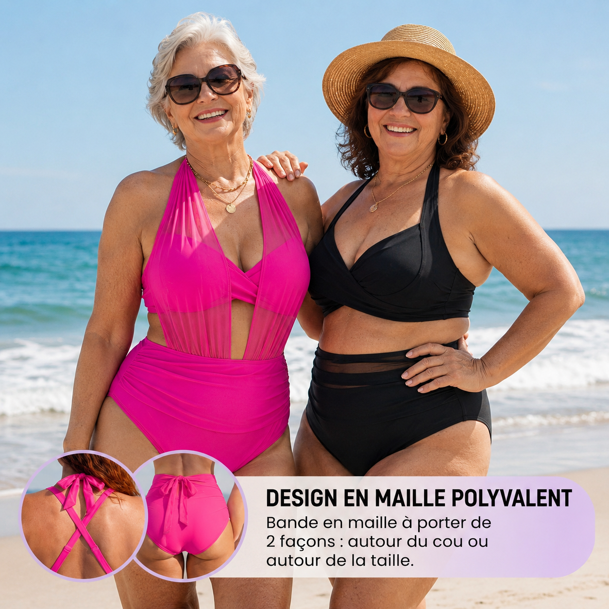 GINETTE | Bikini Gainant 2-en-1 Contrôle du Ventre