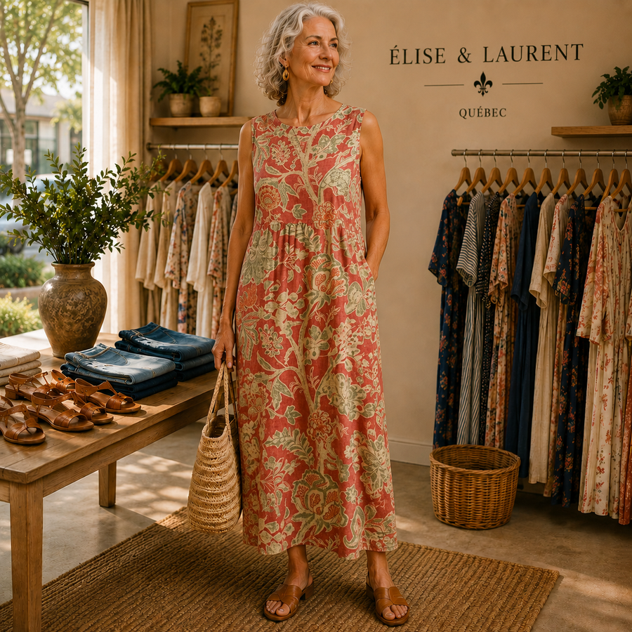 Francine | Robe Maxi Fleurie Élégante