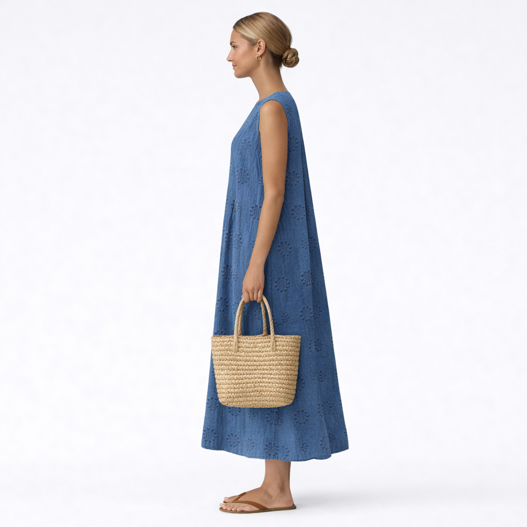 Claire | Robe Maxi Brodée Élégante