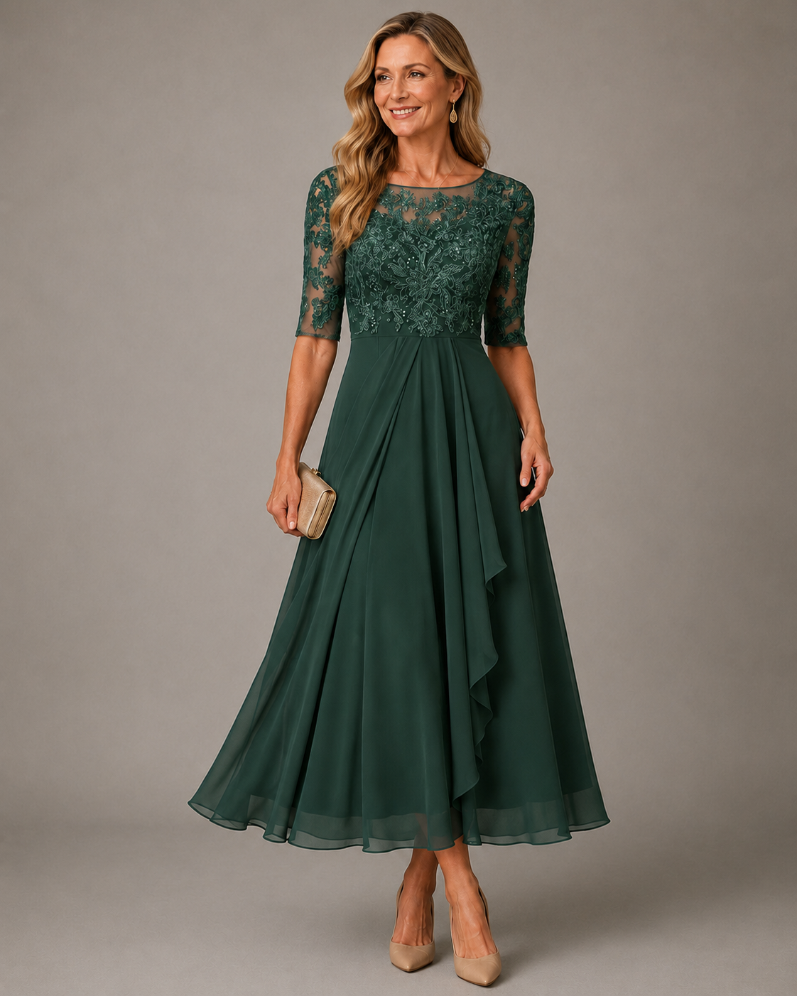 Suzanne | Robe Maxi Élégante en Dentelle