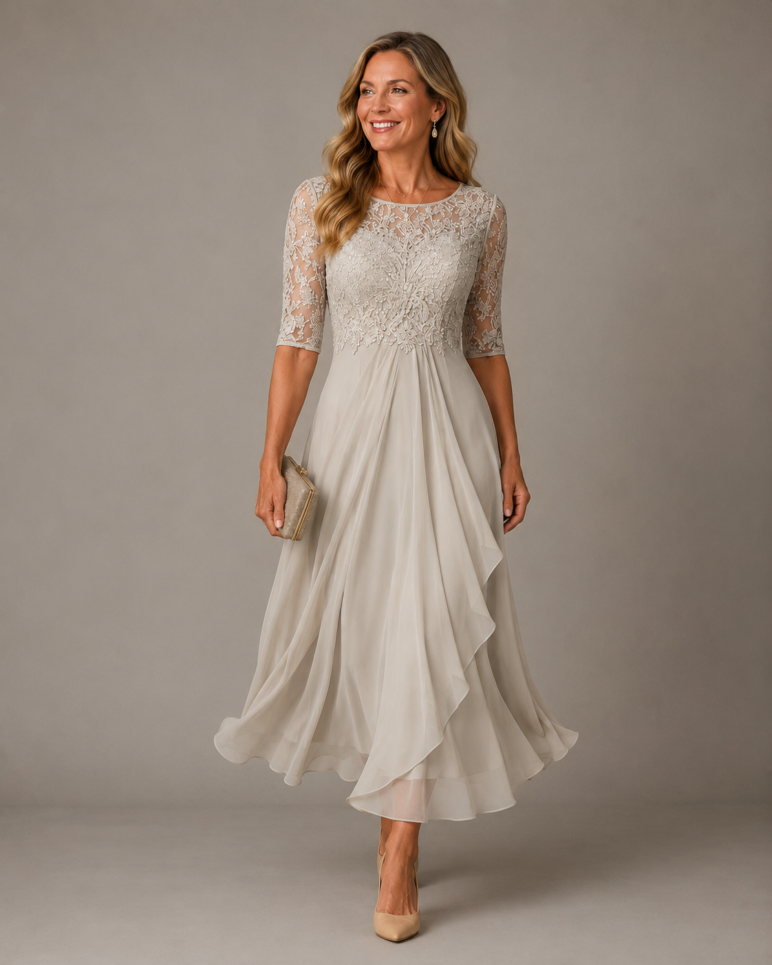 Suzanne | Robe Maxi Élégante en Dentelle