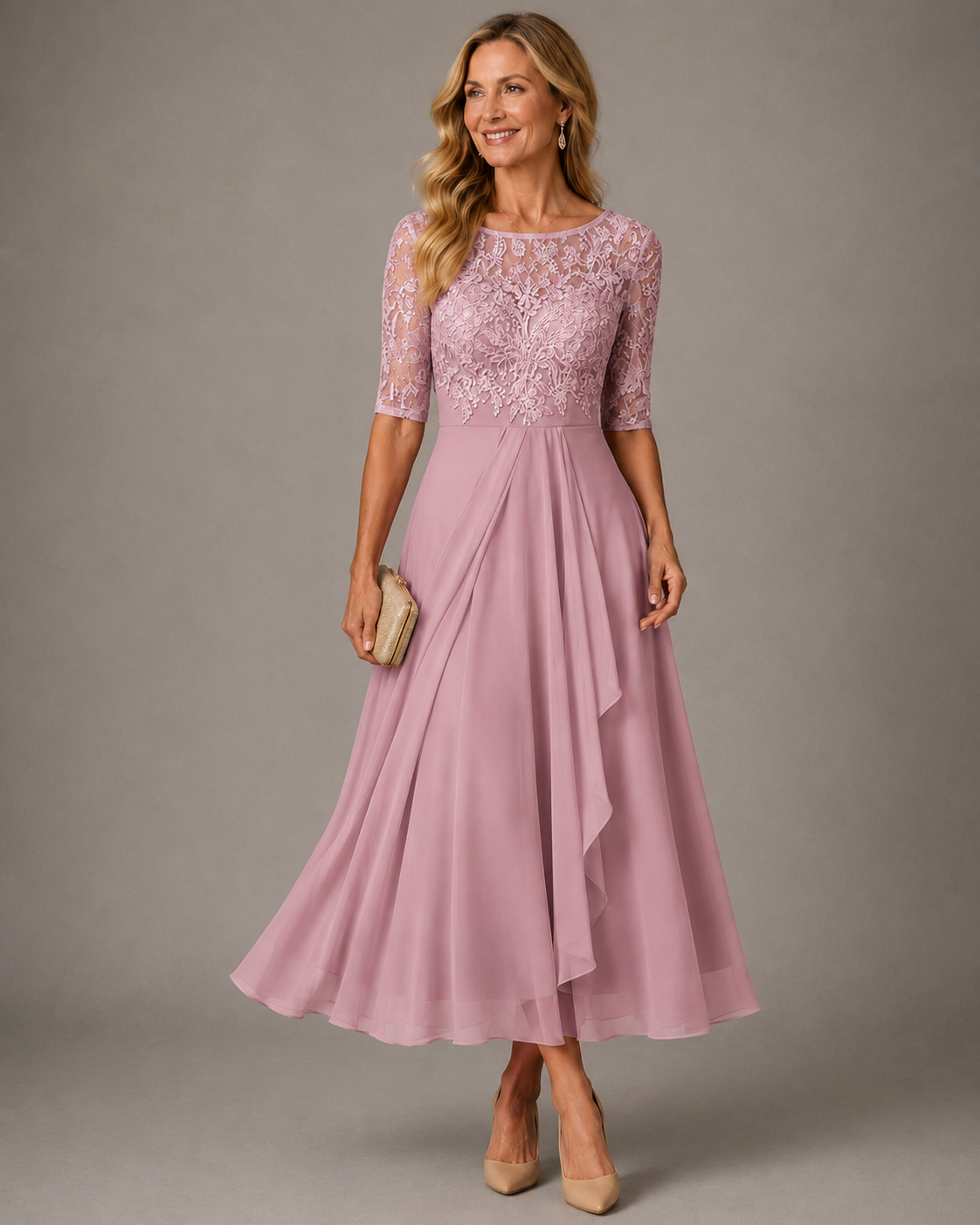 Suzanne | Robe Maxi Élégante en Dentelle