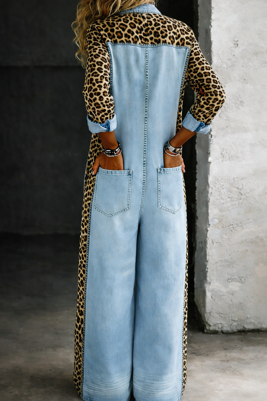 AMANDA | Combinaison en denim à manches longues