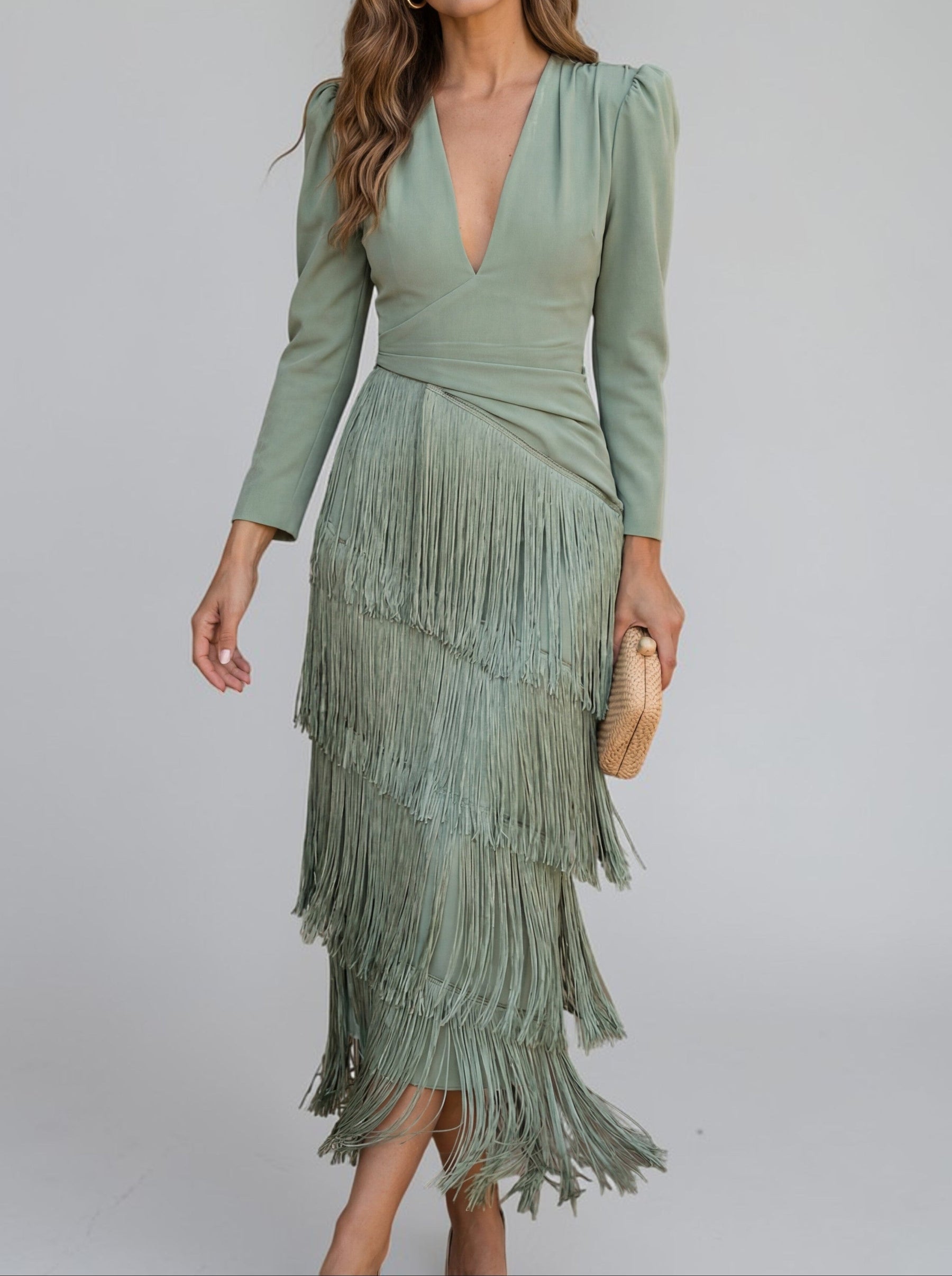 SOFIA | Robe Élégante avec Franges