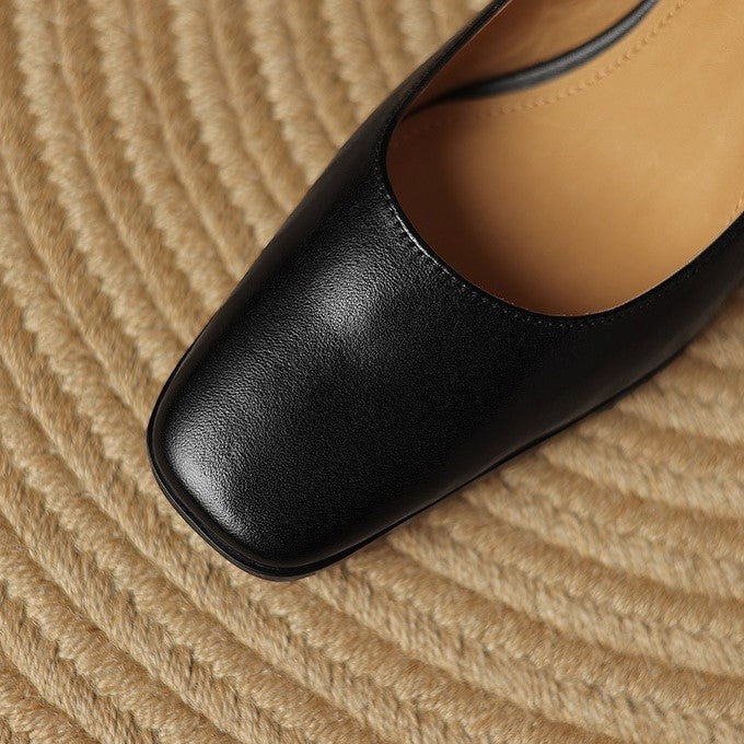 ORIEL | Leder Quadrat Pumps