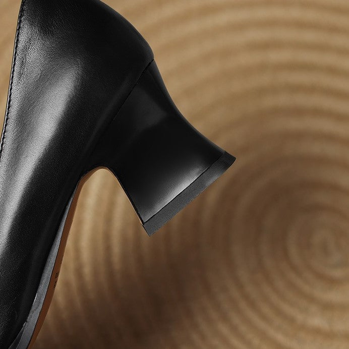 ORIEL | Leder Quadrat Pumps