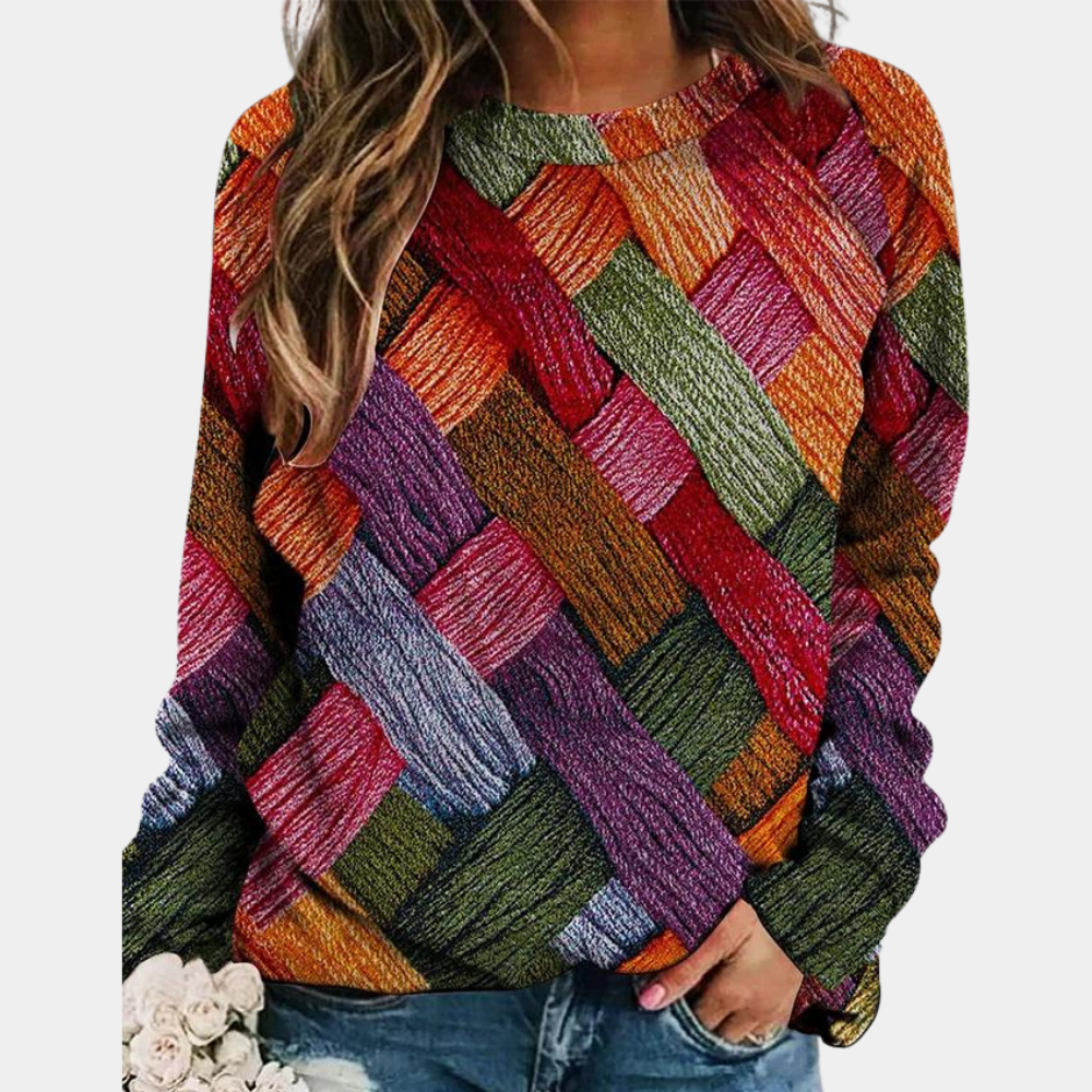 Salomé - Pull Coloré à Motif