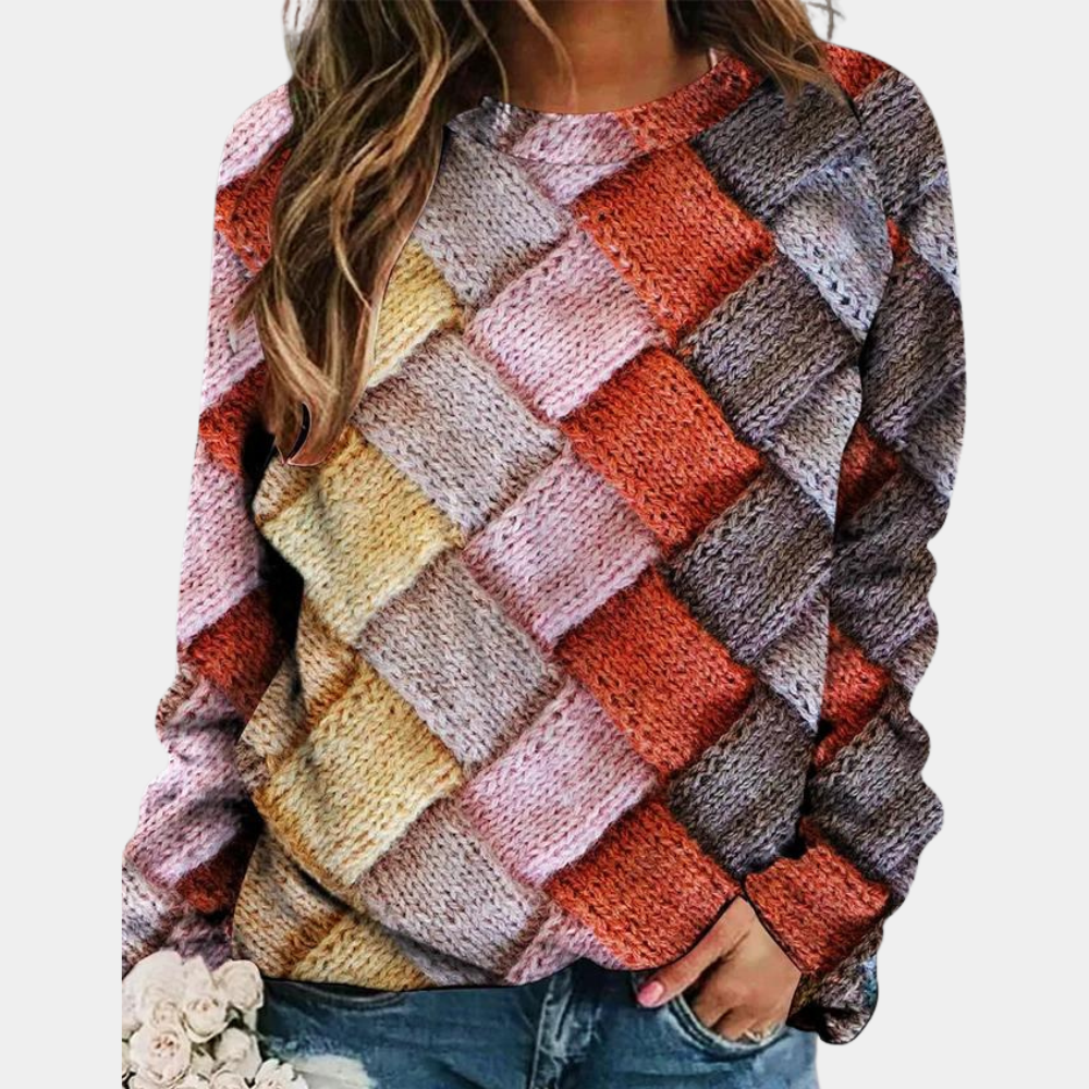 Salomé - Pull Coloré à Motif